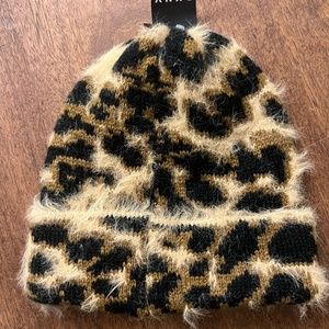 NWT DKNY Leopard print winter hat